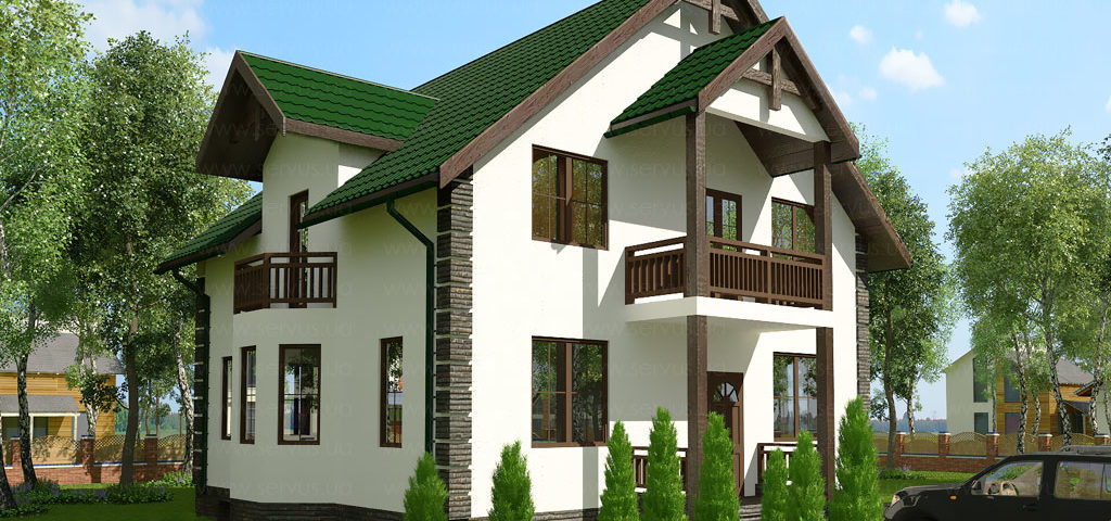 проект дома с мансардой Скус