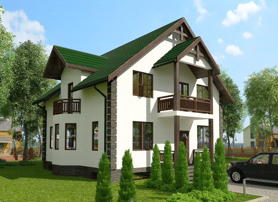 проект дома с мансардой Скус